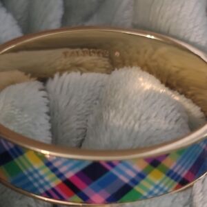 Talbots Multicolor Plaid Enamel Bangle Bracelet